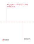 Keysight 423B and 8470B Detectors