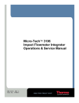 Micro-Tech   3106 Impact Flowmeter Integrator Operations & Service