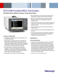 MTX100B Portable MPEG Test System - MTS400 Series