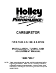 Installation Instructions for Holley 0-4412S