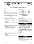 Rear Turn Signal Relocation Kit Instruction Sheet - Harley