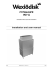 POTWASHER WD-12 Installation and user manual