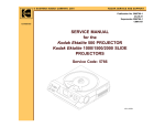 Service Manual for the Kodak Ektalite SLIDE - Micro