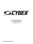 Cybex VR3® Torso Rotation Owner`s and Service Manual Strength