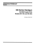 KB Series Handgun Hot Melt Supply Units Models KB 10G and KB