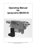 Operating Manual for sprayvalve MKDD-IS