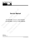 Refrigerator Models N260 and N260.3 Service Manual