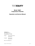 Model 1020C Temperature Chamber Operation and Service Manual