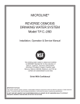 MICROLINE® REVERSE OSMOSIS DRINKING WATER SYSTEM