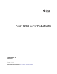 Netra T2000 Server Product Notes
