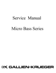 Service Manual Micro Bass Series