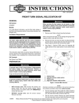 Front Turn Signal Relocation Kit Instruction Sheet - Harley