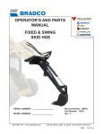 OPERATOR`S AND PARTS MANUAL FIXED & SWING SKID HOE