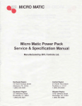Power Pack Service Manual for units