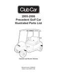 2005-2006 Precedent Golf Car Illustrated Parts List