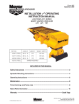 INSTALLATION and OPERATING INSTRUCTION MANUAL