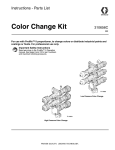 Color Change Kits used with ProMix II Proportioners, Instructions