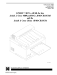 Operator`s Manual X-Omat M43, M43A, Clinic 1 Processors