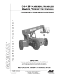 g6-42p material handler owner/operator manual