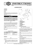 Luggage Rack Instruction Sheet - Harley