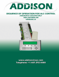 SEQUENCE OF OPERATION FOR ALC CONTROL www.addison