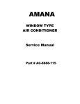 WINDOW TYPE AIR CONDITIONER Service Manual