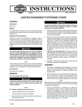 Lighted Passenger Footboard Cover Instruction - Harley