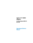 Agilent X/P/K281C Adapters Operating and Service Manual
