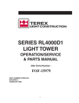 SERIES RL4000D1 LIGHT TOWER