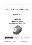INSTRUCTION MANUAL AquaScat P SIGRIST Turbidimeter with