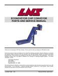 ECONOVEYOR CHIP CONVEYOR PARTS AND SERVICE MANUAL