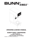 Bunn Single Satellite User Manual