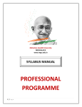 PROFESSIONAL PROGRAMME - Mahatma Gandhi University