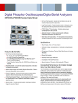 Digital Phosphor Oscilloscope / Digital Serial Analyzer