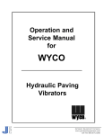Wyco Hydraulic Vibrator Service Manual
