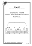 EXC105 EXCERPT FROM USER AND MAINTENANCE MANUAL