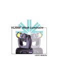 VL2000 Wash Luminaire Users Manual - Vari-Lite