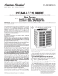 INSTALLER`S GUIDE Heat Pumps 2A6H1018-060, 2A6H2018