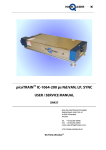 SN437 User Manual IC-1064-200 ps Nd-VAN, LP, SYNC