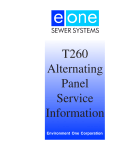 T260 Alternating Panel Service Information