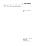 775D Dual Directional Coupler Operating and Service Manual