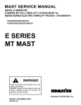 KFI E50/E60 MT Service Manual R4 - Komatsu Forklift USA, Inc. v3.1
