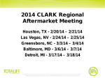 2014 CLARK Regional Aftermarket Meeting