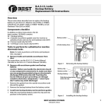 B.A.S.I.S. Locks Backup Battery Replacement Kit Instructions