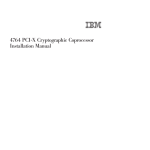 4764 PCI-X Cryptographic Coprocessor Installation Manual