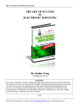 THE ART OF SUCCESS IN ELECTRONIC SERVICING By Jestine