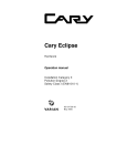 Cary Eclipse hardware operation manual