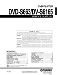 SERVICE MANUAL DVD PLAYER DVD-S663/DV