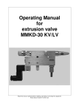 Operating Manual for extrusion valve MMKD-30 KV/LV