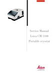 Service Manual Leica CM 1100 Portable cryostat